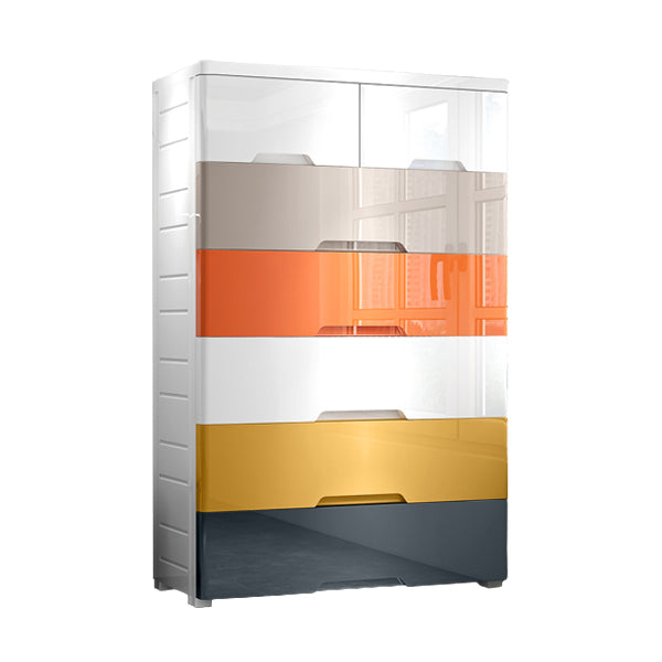 Plastic Storage Cabinet With Drawer Non-Hanging Armoire With Legs