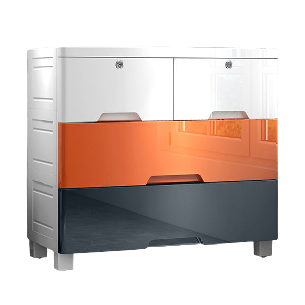 Plastic Storage Cabinet With Drawer Non-Hanging Armoire With Legs