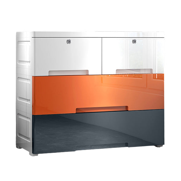 Plastic Storage Cabinet With Drawer Non-Hanging Armoire With Legs