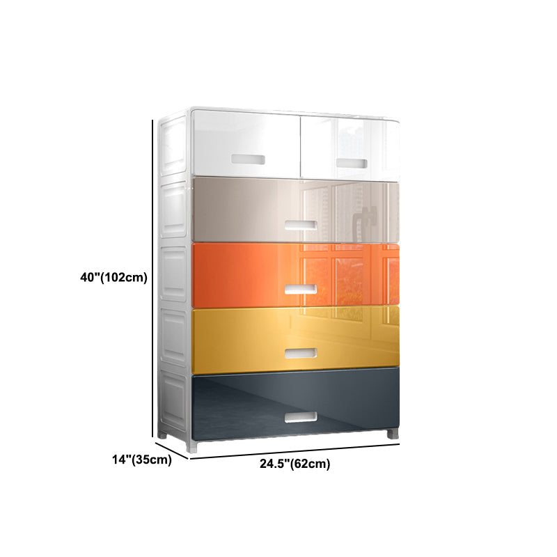 Plastic Storage Cabinet With Drawer Non-Hanging Armoire With Legs