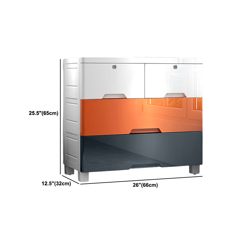 Plastic Storage Cabinet With Drawer Non-Hanging Armoire With Legs