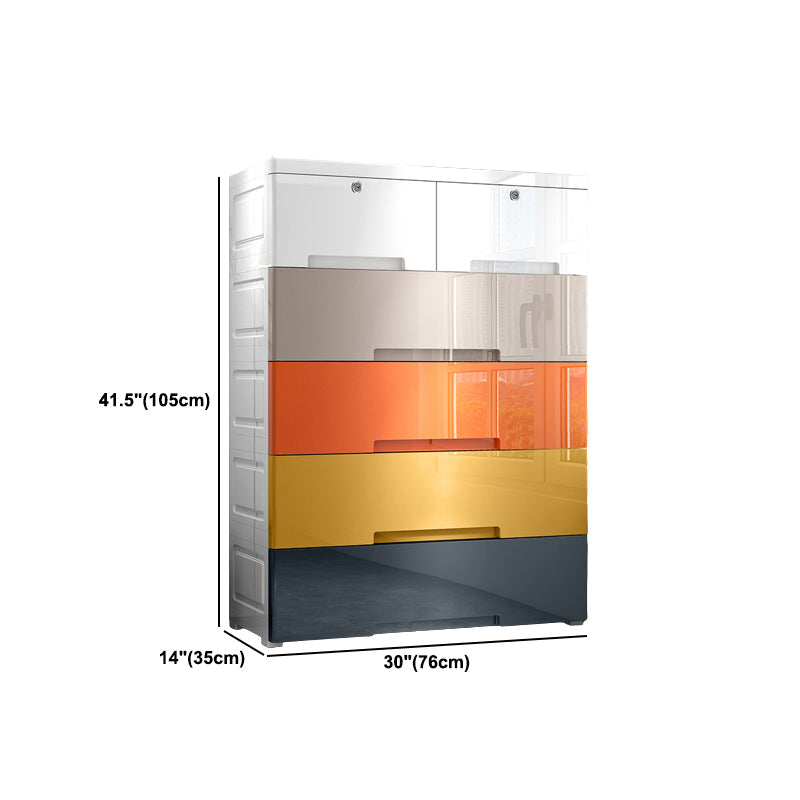 Plastic Storage Cabinet With Drawer Non-Hanging Armoire With Legs