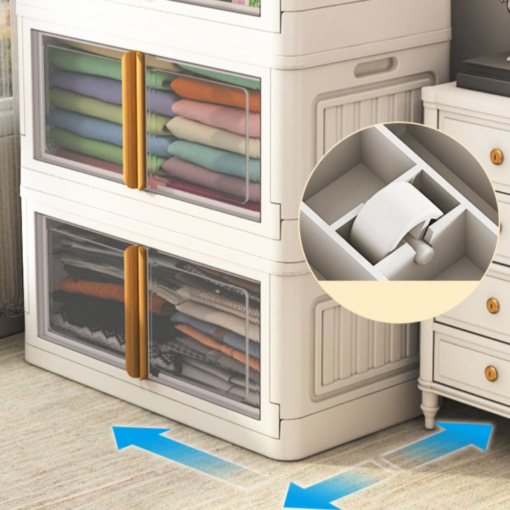 Gabinete de almacenamiento con bisagras Armario de plástico contemporáneo