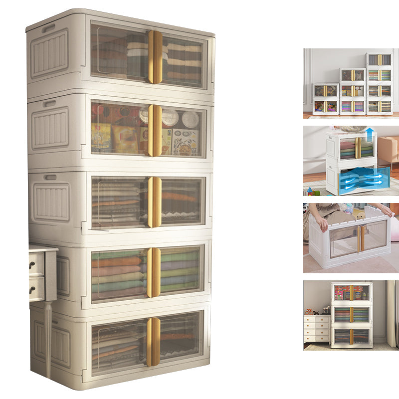 Gabinete de almacenamiento con bisagras Armario de plástico contemporáneo