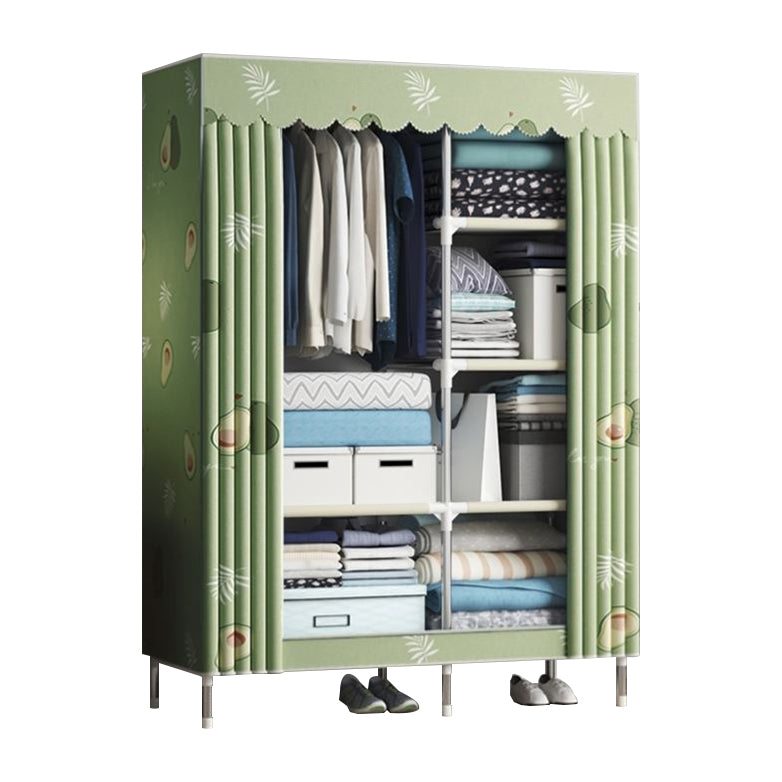 Armadio del guardaroba contemporaneo in metallo a 1 porta con scaffali