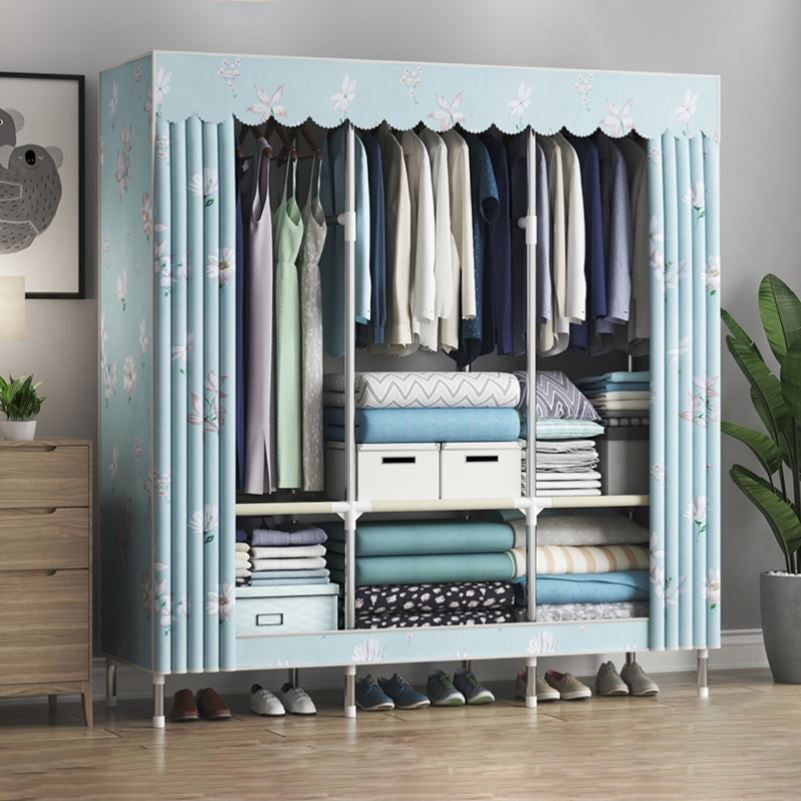 Armadio del guardaroba contemporaneo in metallo a 1 porta con scaffali