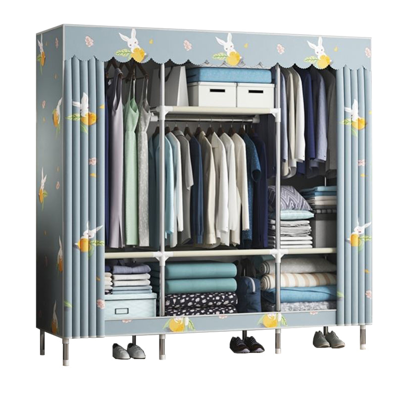 Armadio del guardaroba contemporaneo in metallo a 1 porta con scaffali