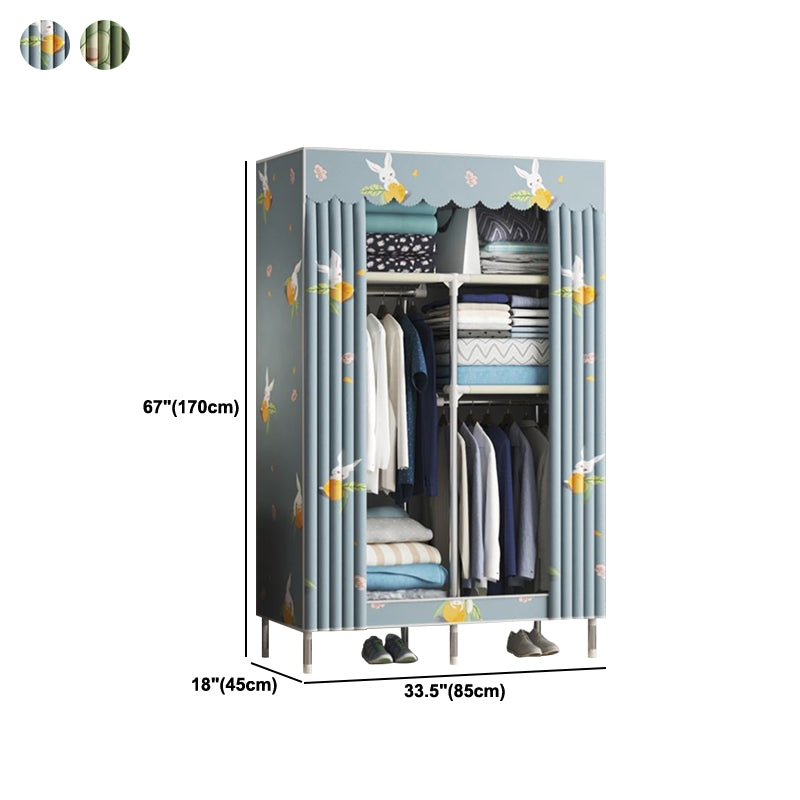 Armadio del guardaroba contemporaneo in metallo a 1 porta con scaffali