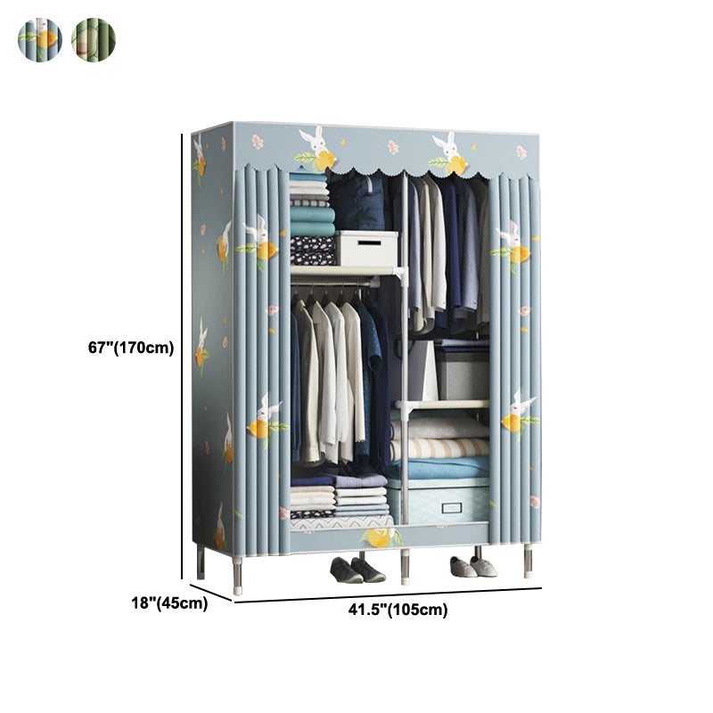 Armadio del guardaroba contemporaneo in metallo a 1 porta con scaffali