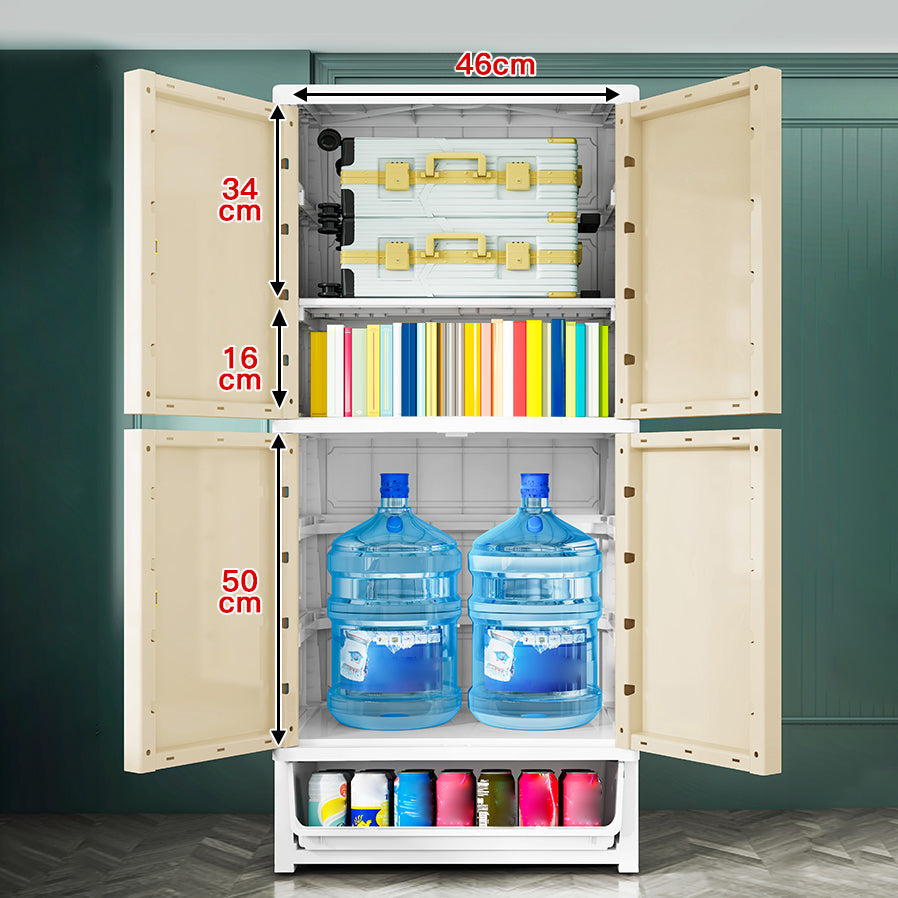 Armario de armario contemporáneo Armario de plástico con piernas