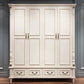 Traditional Wardrobe Armoire White Wooden Wardrobe Cabinet with Legs Clearhalo 'Armoires & Wardrobes' 'armoires_wardrobes' 'Bedroom Furniture' 'furn' 'furn_armoires_wardrobes' 'Furniture' 5493184