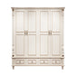 Traditional Wardrobe Armoire White Wooden Wardrobe Cabinet with Legs 71"L x 23"W x 83"H Clearhalo 'Armoires & Wardrobes' 'armoires_wardrobes' 'Bedroom Furniture' 'furn' 'furn_armoires_wardrobes' 'Furniture' 5493185
