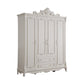 Traditional Wardrobe Armoire White Wooden Wardrobe Cabinet with Legs 71"L x 24"W x 93"H Clearhalo 'Armoires & Wardrobes' 'armoires_wardrobes' 'Bedroom Furniture' 'furn' 'furn_armoires_wardrobes' 'Furniture' 5493186
