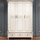 Traditional Wardrobe Armoire White Wooden Wardrobe Cabinet with Legs Clearhalo 'Armoires & Wardrobes' 'armoires_wardrobes' 'Bedroom Furniture' 'furn' 'furn_armoires_wardrobes' 'Furniture' 5493189