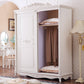 Traditional Wardrobe Armoire White Wooden Wardrobe Cabinet with Legs Clearhalo 'Armoires & Wardrobes' 'armoires_wardrobes' 'Bedroom Furniture' 'furn' 'furn_armoires_wardrobes' 'Furniture' 5493191