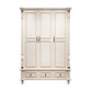 Traditional Wardrobe Armoire White Wooden Wardrobe Cabinet with Legs Clearhalo 'Armoires & Wardrobes' 'armoires_wardrobes' 'Bedroom Furniture' 'furn' 'furn_armoires_wardrobes' 'Furniture' 5493193