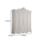 Traditional Wardrobe Armoire White Wooden Wardrobe Cabinet with Legs Clearhalo 'Armoires & Wardrobes' 'armoires_wardrobes' 'Bedroom Furniture' 'furn' 'furn_armoires_wardrobes' 'Furniture' 5493204