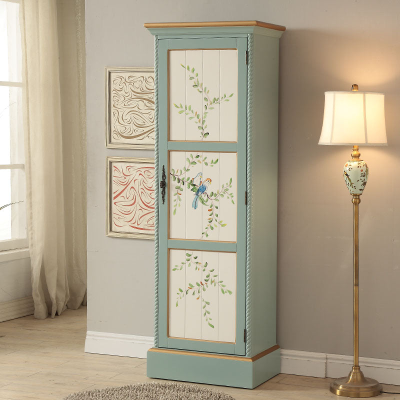 Wood Matte Finish Storage Cabinet with Hinged Door Coastal Cabinet for Home Clearhalo 'Armoires & Wardrobes' 'armoires_wardrobes' 'Bedroom Furniture' 'furn' 'furn_armoires_wardrobes' 'Furniture' 5493229