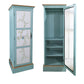 Wood Matte Finish Storage Cabinet with Hinged Door Coastal Cabinet for Home 24"L x 22"W x 71"H Light Blue Clearhalo 'Armoires & Wardrobes' 'armoires_wardrobes' 'Bedroom Furniture' 'furn' 'furn_armoires_wardrobes' 'Furniture' 5493237