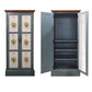 Wood Matte Finish Storage Cabinet with Hinged Door Coastal Cabinet for Home 31"L x 22"W x 71"H Gray Blue Clearhalo 'Armoires & Wardrobes' 'armoires_wardrobes' 'Bedroom Furniture' 'furn' 'furn_armoires_wardrobes' 'Furniture' 5493239