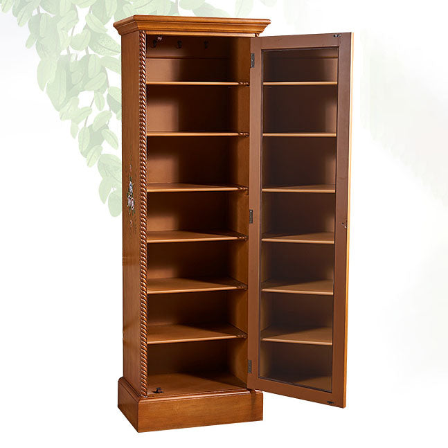 Wood Matte Finish Storage Cabinet with Hinged Door Coastal Cabinet for Home Clearhalo 'Armoires & Wardrobes' 'armoires_wardrobes' 'Bedroom Furniture' 'furn' 'furn_armoires_wardrobes' 'Furniture' 5493240