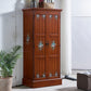 Wood Matte Finish Storage Cabinet with Hinged Door Coastal Cabinet for Home 31"L x 22"W x 71"H Brown Clearhalo 'Armoires & Wardrobes' 'armoires_wardrobes' 'Bedroom Furniture' 'furn' 'furn_armoires_wardrobes' 'Furniture' 5493241