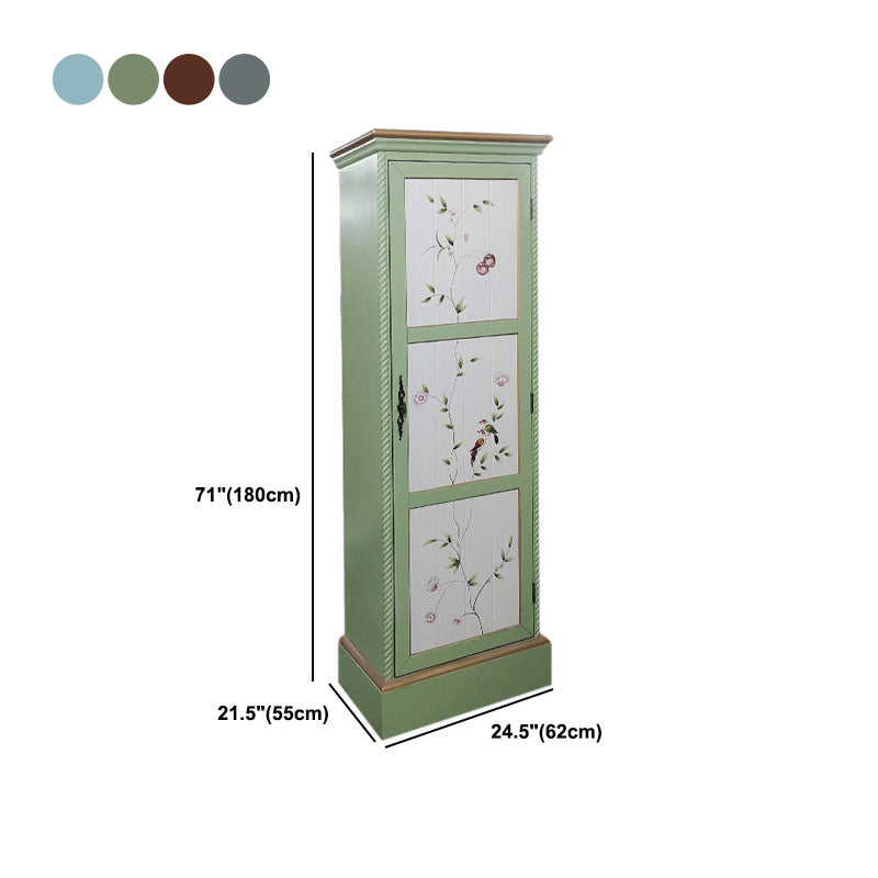 Wood Matte Finish Storage Cabinet with Hinged Door Coastal Cabinet for Home Clearhalo 'Armoires & Wardrobes' 'armoires_wardrobes' 'Bedroom Furniture' 'furn' 'furn_armoires_wardrobes' 'Furniture' 5493248