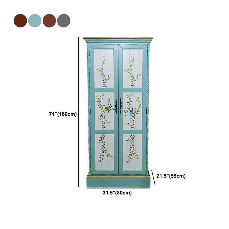 Wood Matte Finish Storage Cabinet with Hinged Door Coastal Cabinet for Home Clearhalo 'Armoires & Wardrobes' 'armoires_wardrobes' 'Bedroom Furniture' 'furn' 'furn_armoires_wardrobes' 'Furniture' 5493249