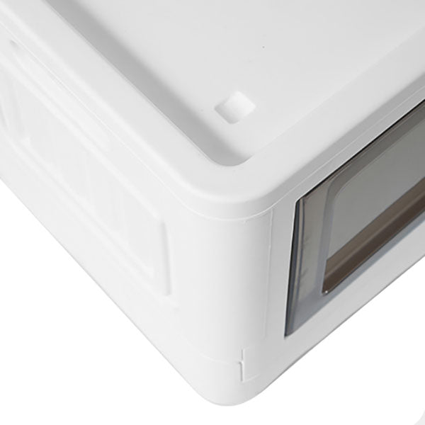 White Storage Cabinet Contemporary Hinged Wardrobe Cabinet for Bedroom