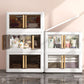 White Storage Cabinet Contemporary Hinged Wardrobe Cabinet for Bedroom
