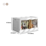 White Storage Cabinet Contemporary Hinged Wardrobe Cabinet for Bedroom