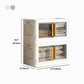 White Storage Cabinet Contemporary Hinged Wardrobe Cabinet for Bedroom