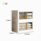 White Storage Cabinet Contemporary Hinged Wardrobe Cabinet for Bedroom