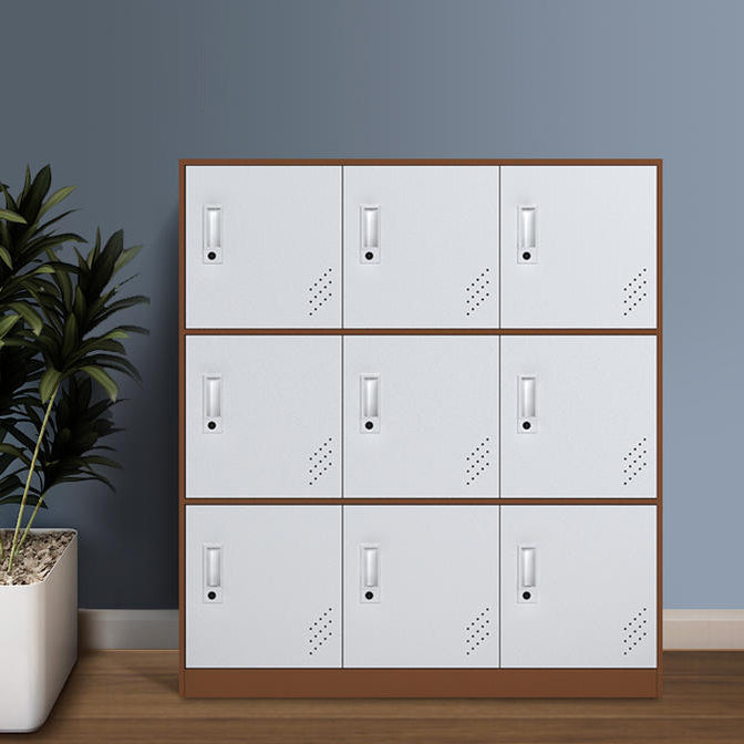 Modern Hinged Storage Cabinet Steel Non-Hanging Wardrobe Armoire