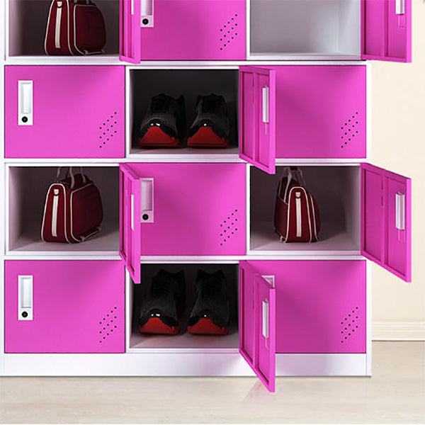 Modern Hinged Storage Cabinet Steel Non-Hanging Wardrobe Armoire