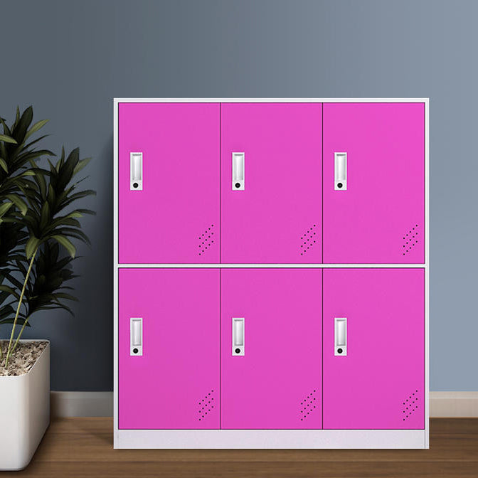 Modern Hinged Storage Cabinet Steel Non-Hanging Wardrobe Armoire