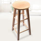 Taburete redondo moderno sin respaldo, taburete de bar de madera maciza de roble en color natural