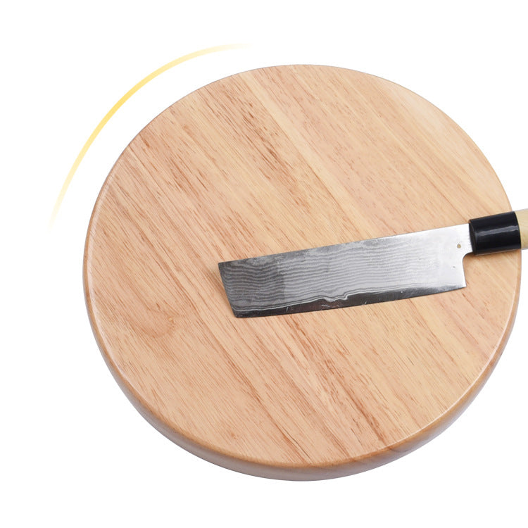 Taburete redondo moderno sin respaldo, taburete de bar de madera maciza de roble en color natural