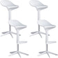 Modern Adjustable Height Counter Stool Plastic Footrest Bar Stool White 4 Piece Set Clearhalo 'Bar Furniture' 'Bar Stools' 'bar_stools' 'furn' 'furn_bar_stools' 'Furniture' 'Kitchen & Dining Furniture' 5493383