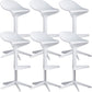 Modern Adjustable Height Counter Stool Plastic Footrest Bar Stool White 6 Piece Set Clearhalo 'Bar Furniture' 'Bar Stools' 'bar_stools' 'furn' 'furn_bar_stools' 'Furniture' 'Kitchen & Dining Furniture' 5493386