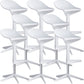 Modern Adjustable Height Counter Stool Plastic Footrest Bar Stool White 8 Piece Set Clearhalo 'Bar Furniture' 'Bar Stools' 'bar_stools' 'furn' 'furn_bar_stools' 'Furniture' 'Kitchen & Dining Furniture' 5493388