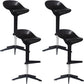 Modern Adjustable Height Counter Stool Plastic Footrest Bar Stool Black 4 Piece Set Clearhalo 'Bar Furniture' 'Bar Stools' 'bar_stools' 'furn' 'furn_bar_stools' 'Furniture' 'Kitchen & Dining Furniture' 5493392