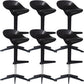 Modern Adjustable Height Counter Stool Plastic Footrest Bar Stool Black 6 Piece Set Clearhalo 'Bar Furniture' 'Bar Stools' 'bar_stools' 'furn' 'furn_bar_stools' 'Furniture' 'Kitchen & Dining Furniture' 5493394