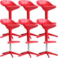 Modern Adjustable Height Counter Stool Plastic Footrest Bar Stool Red 6 Piece Set Clearhalo 'Bar Furniture' 'Bar Stools' 'bar_stools' 'furn' 'furn_bar_stools' 'Furniture' 'Kitchen & Dining Furniture' 5493401