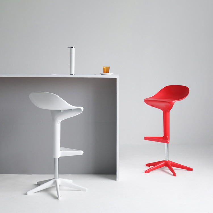 Modern Adjustable Height Counter Stool Plastic Footrest Bar Stool Clearhalo 'Bar Furniture' 'Bar Stools' 'bar_stools' 'furn' 'furn_bar_stools' 'Furniture' 'Kitchen & Dining Furniture' 5493406