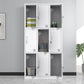 Steel White Storage Cabinet Contemporary Cabinet with Hinged Door 9 Clearhalo 'Armoires & Wardrobes' 'armoires_wardrobes' 'Bedroom Furniture' 'furn' 'furn_armoires_wardrobes' 'Furniture' 5493421
