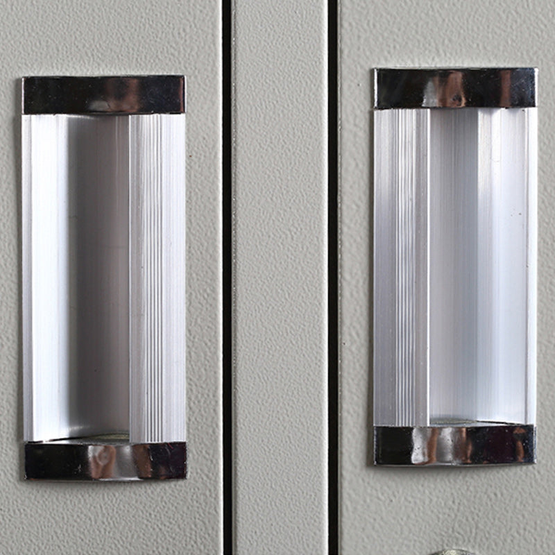 Steel White Storage Cabinet Contemporary Cabinet with Hinged Door Clearhalo 'Armoires & Wardrobes' 'armoires_wardrobes' 'Bedroom Furniture' 'furn' 'furn_armoires_wardrobes' 'Furniture' 5493424