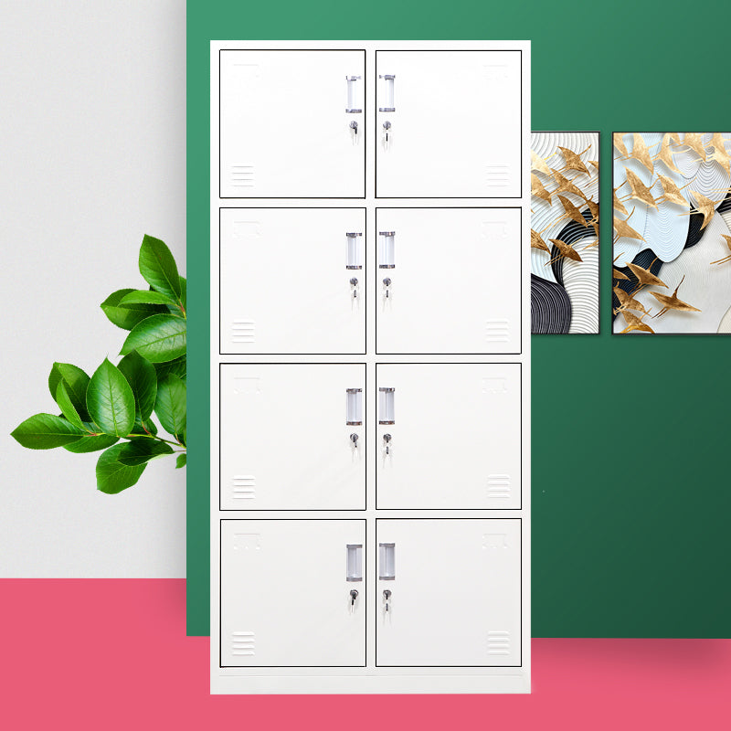 Contemporary Steel Storage Cabinet Hinged Wardrobe Armoire for Home Clearhalo 'Armoires & Wardrobes' 'armoires_wardrobes' 'Bedroom Furniture' 'furn' 'furn_armoires_wardrobes' 'Furniture' 5493434