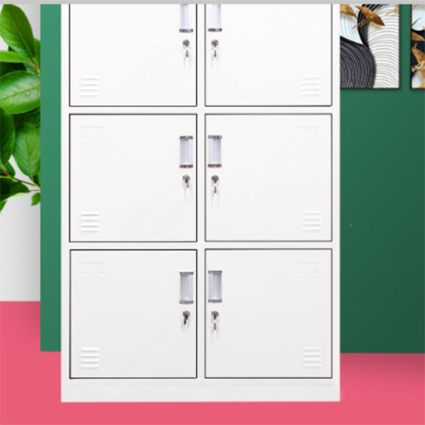 Contemporary Steel Storage Cabinet Hinged Wardrobe Armoire for Home Clearhalo 'Armoires & Wardrobes' 'armoires_wardrobes' 'Bedroom Furniture' 'furn' 'furn_armoires_wardrobes' 'Furniture' 5493437