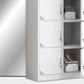 Contemporary Steel Storage Cabinet Hinged Wardrobe Armoire for Home Clearhalo 'Armoires & Wardrobes' 'armoires_wardrobes' 'Bedroom Furniture' 'furn' 'furn_armoires_wardrobes' 'Furniture' 5493439